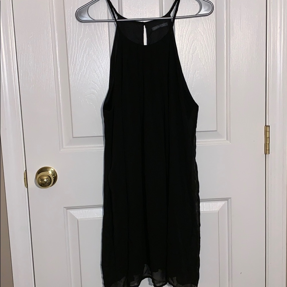 Black flowy tank top dress
